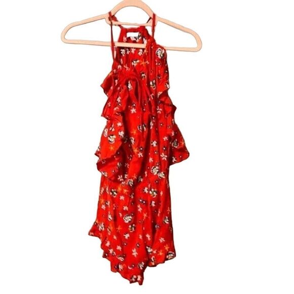 Winston White Red floral cold shoulder Romio Romper size small - Picture 6 of 10